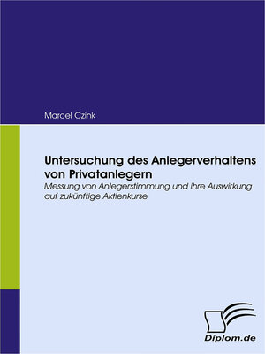 cover image of Untersuchung des Anlegerverhaltens von Privatanlegern